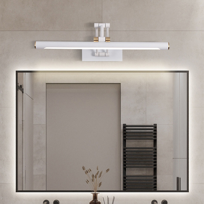 Lámpara de pared LED con luz de espejo, luz de pared moderna para baño, 43cm, 58cm, AC85 - 265V, iluminación interior, apliques de pared para dormitorio, accesorios de iluminación