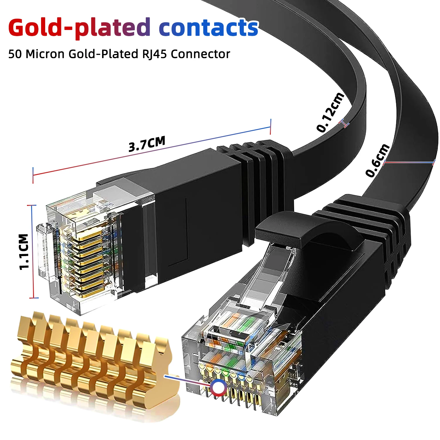 Cat6 Ethernet Cable Flat Lan Cord UTP Network Patch Cable RJ45 for PS5 PC IPTV Xbox Internet Router Cat 6 Internet Cable