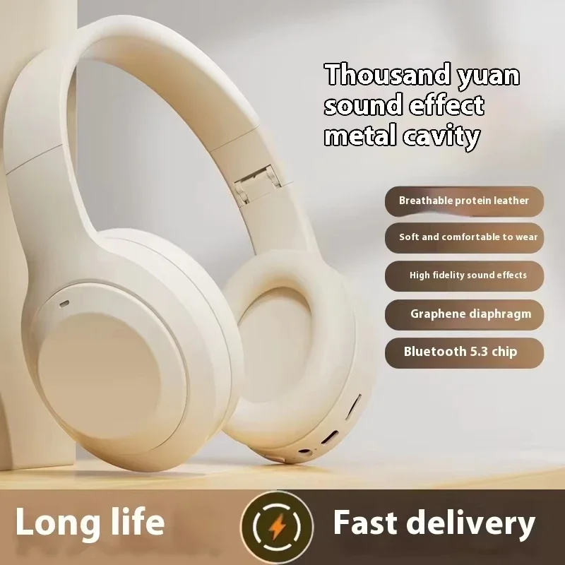 Cuffie wireless M5 Bluetooth5.3 Auricolari stereo HiFi con cancellazione del rumore Fascia da gioco pieghevole con auricolari con microfono