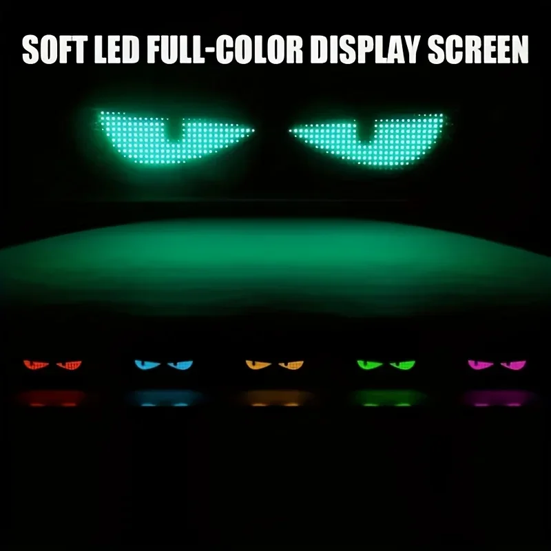 LED Display Screen 2pcs Programmable LED Screen Devil Eyes Light Application Control and Remote Control Suitable for Stor