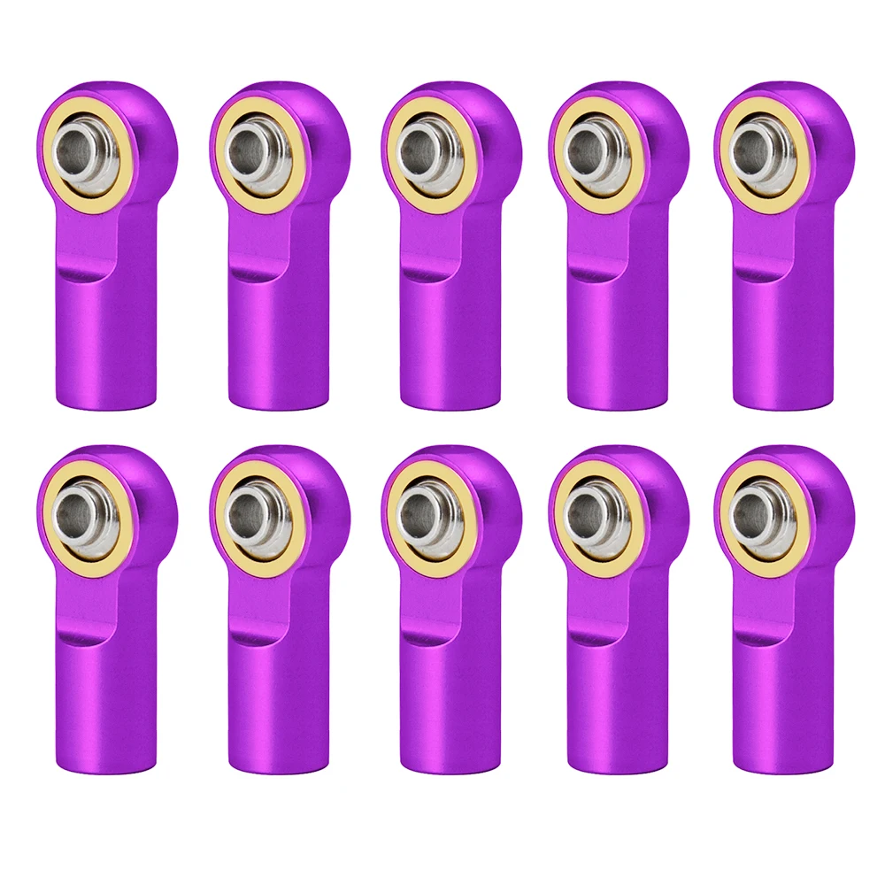 10 Chiếc Kim Loại M3 Nhôm Liên Kết Áo Cột Dây Cấp Bi Cho 1/10 RC Xe Bánh Xích Trục SCX10 D90 D110 sơn Mô Hình Chuyên Dụng Tamiya CC01 Đua Xe