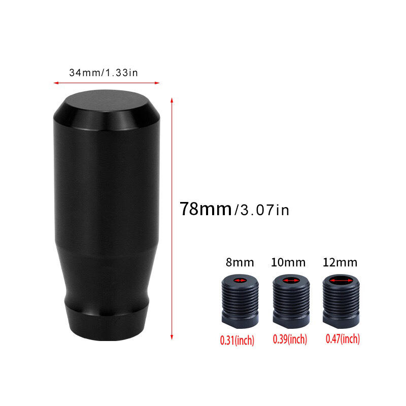 78 ミリメートルギアシフトノブユニバーサルアルミ合金加重シフターノブ金属ギアレバースティックハンドルフィットほとんどの自動車