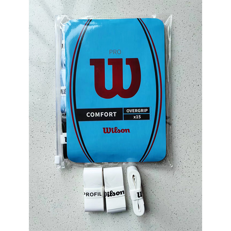 15PCS Wilson ไม้เทนนิส Overgrip เหงื่อ Band Absorption Grip PU แบดมินตันแร็กเก็ต Handle Grip เทนนิส Griptape พาเดลแร็กเก็ต Grip