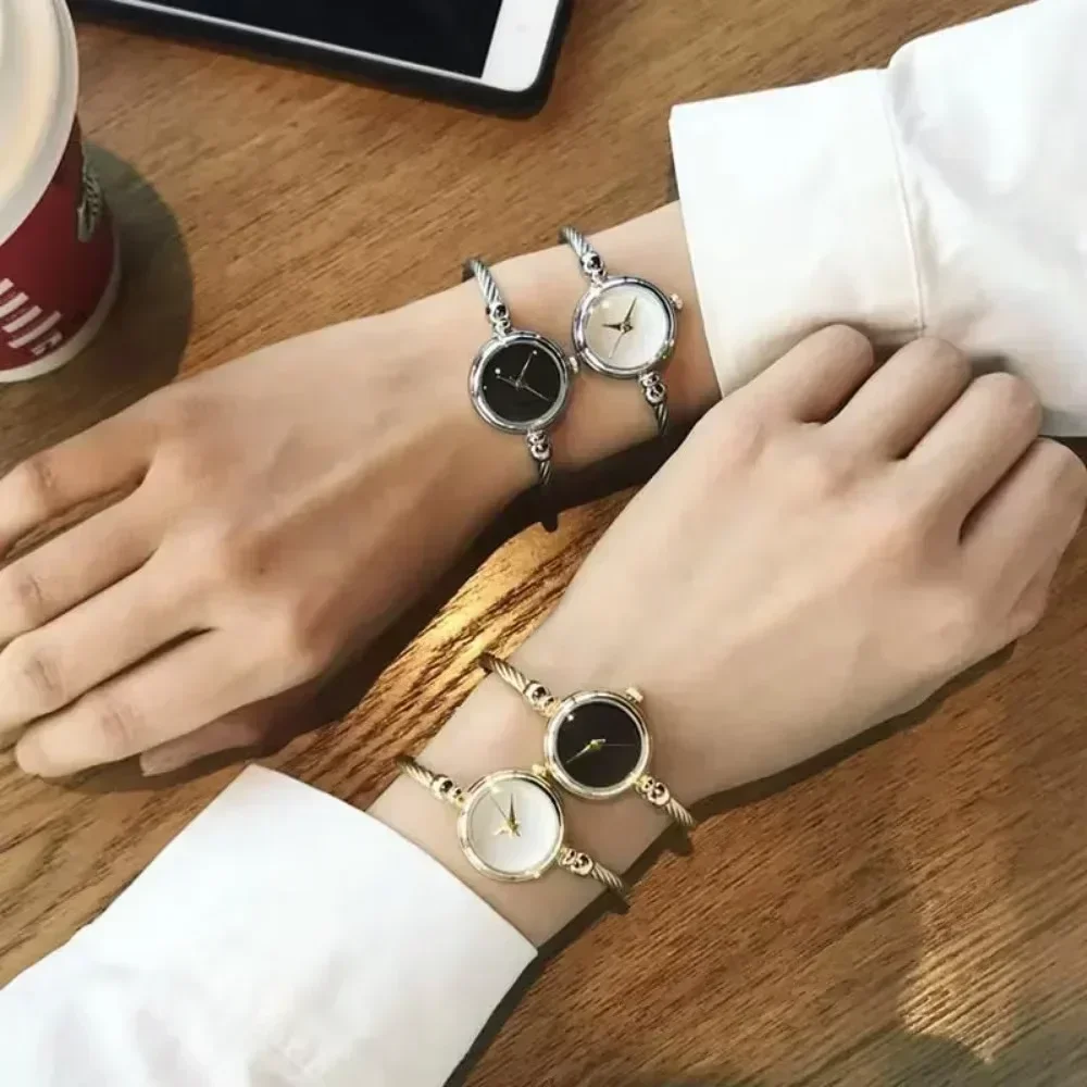 Reloj para mujer, pulsera pequeña de oro, relojes de lujo, Reloj de pulsera de cuarzo de acero inoxidable para mujer, Reloj informal de marca para mujer