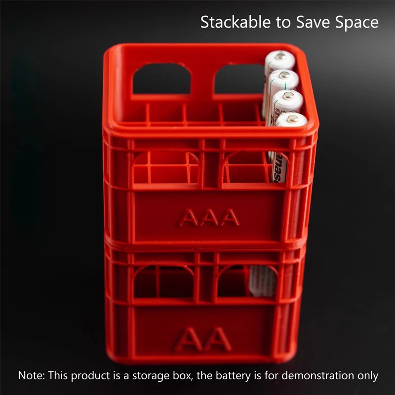 AA&AAA&18650 Battery Storage Box Organizer Beer Box Style Stackable