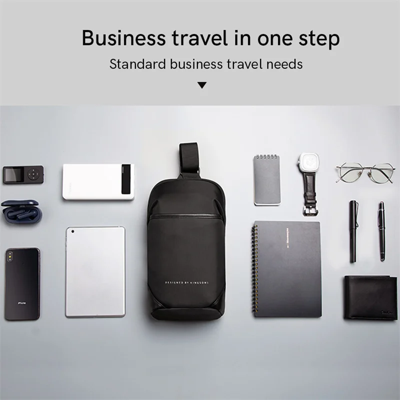 Kings ons Männer Umhängetasche Kings ons schwarze Mode männlich wasserdichte Single Shoulder Bag Boy Casual Brusttasche