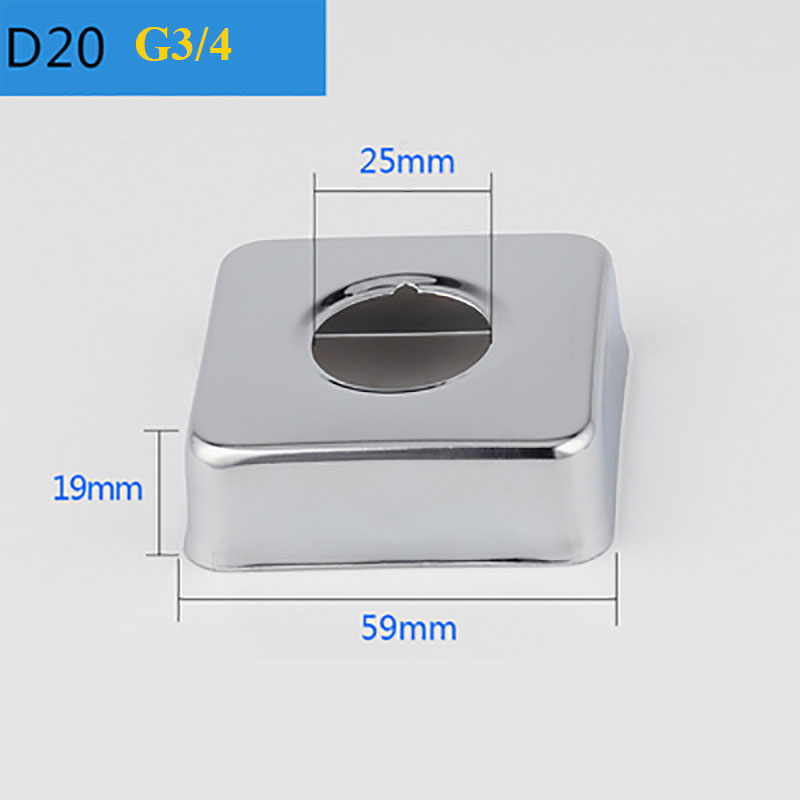 2PCS Stainless Steel Water Pipe Connector G3/4 Faucet Decorative Cover Heighten Panel Shower Kitchen Tap Accessories