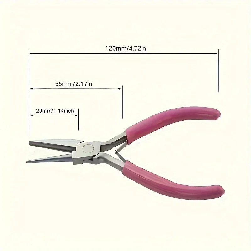 Alicates cóncavos redondos profesionales de 5 pulgadas, utilizados para la fabricación de joyas, mini herramientas de bucle de alambre de precisión, herramientas manuales ideales de bricolaje