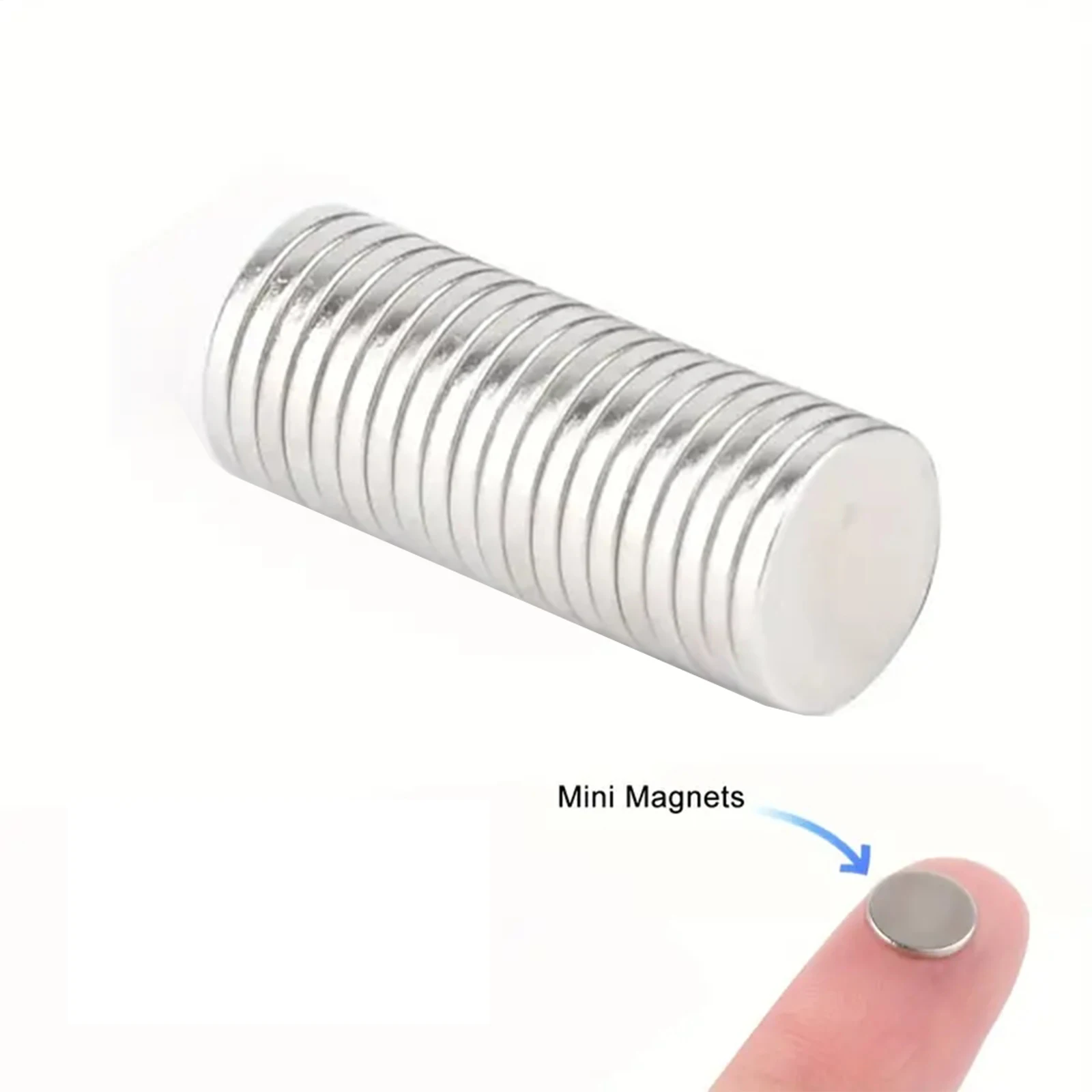 Magneti rotondi resistenti da 50 pezzi 8x1 mm per frigorifero, fai da te, edilizia, scientifica, artigianato, istruzione