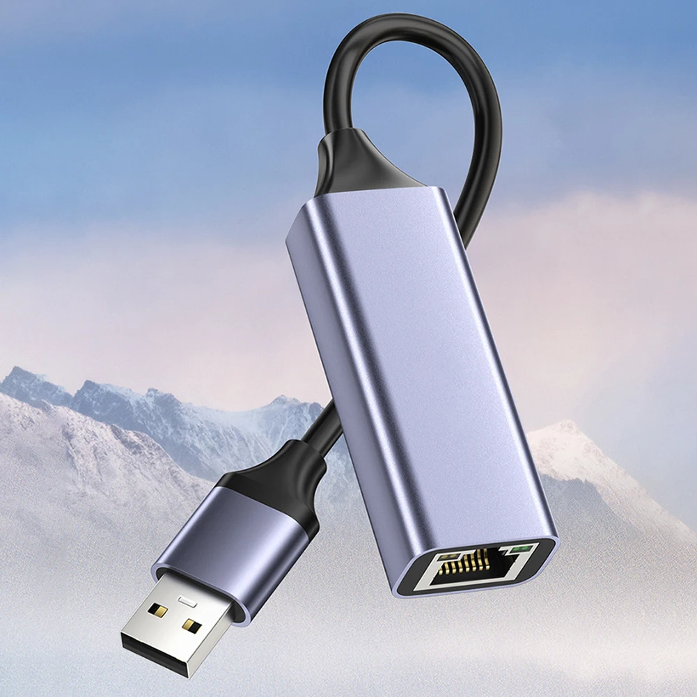 Adaptador USB Ethernet USB3.0 PC Internet USB 1000Mbps Adaptador de red RJ45 Tipo-C Gigabit 2.5G para computadora portátil/caja de TV