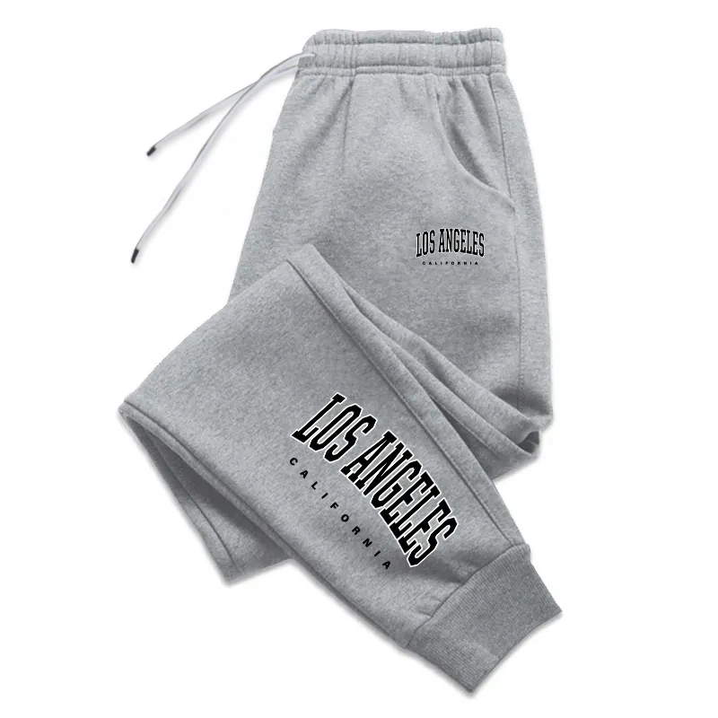 Los Ángeles, pantalones de chándal para hombre y mujer, cintura elástica, pantalones casuales para correr al aire libre, pantalones deportivos versátiles de moda de alta calidad