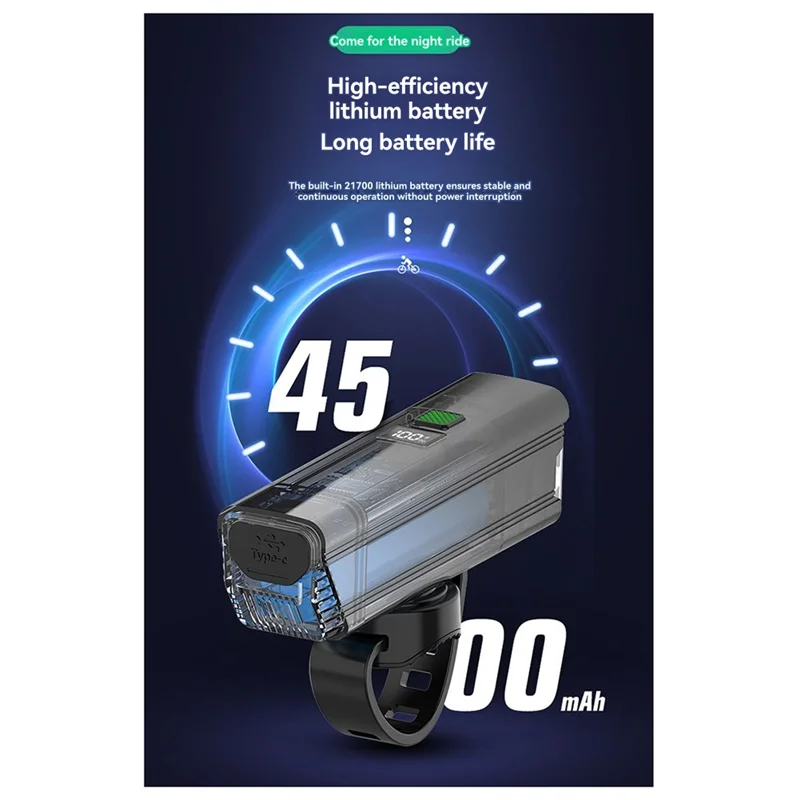 FEDI-Cycling Lights Bicycle Headlights With High And Low  Switch 800 Lumens USB-C Charging For Cyclists And Commuters