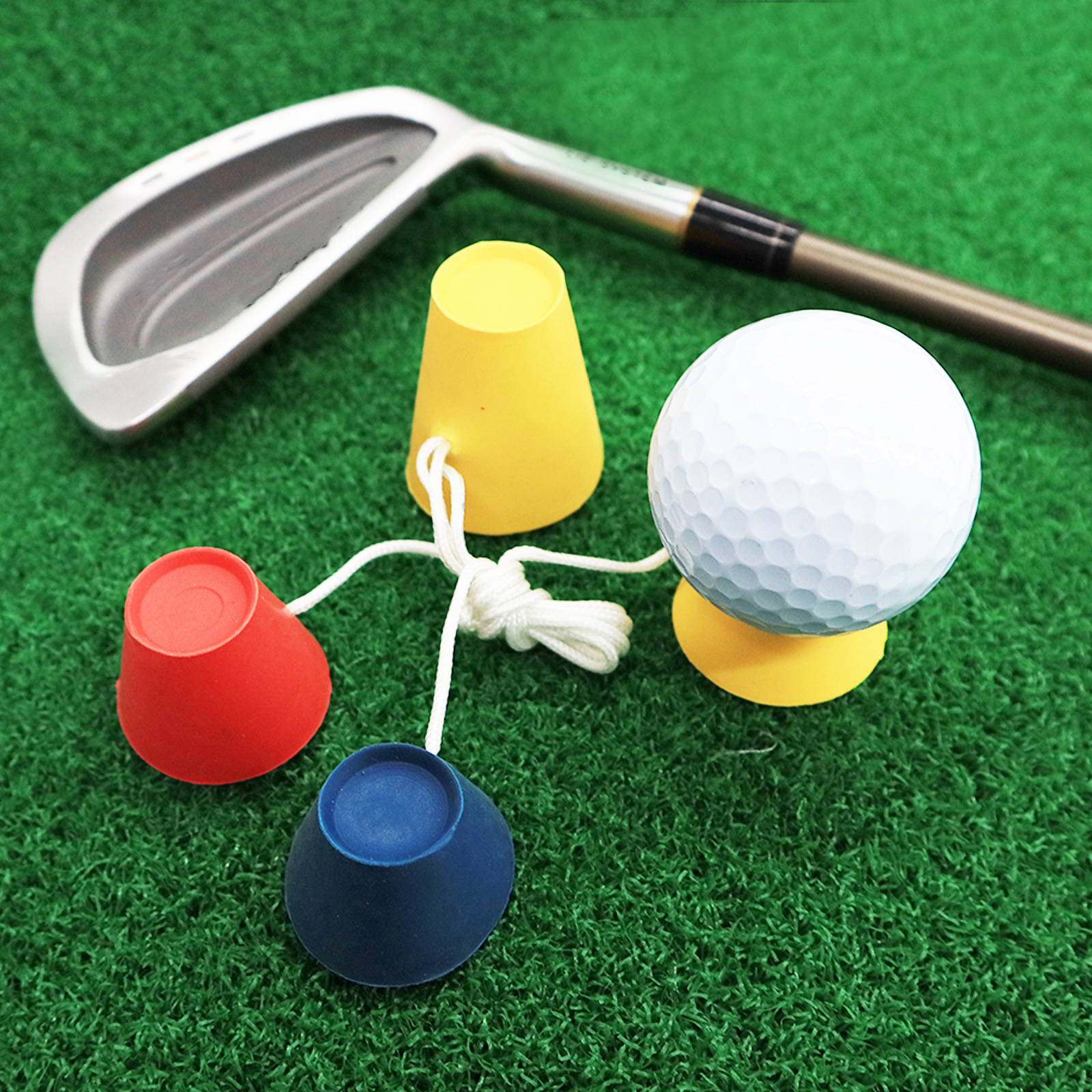 1Set Golf 4-In-1Tees Different Heights Rubber Winter Golf Tees Driver Home Range Ball Training Practice Outdoor Sports Golf Tee