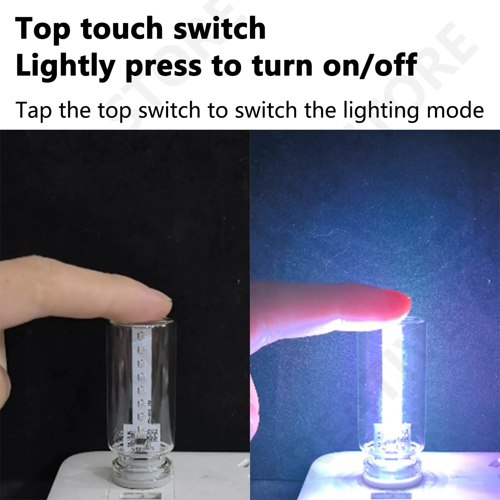 Lámpara con enchufe USB, luz nocturna activada por tacto, luz de ambiente aplicable, decoración de habitación, lámparas de noche, luz nocturna RGB, accesorios para coche