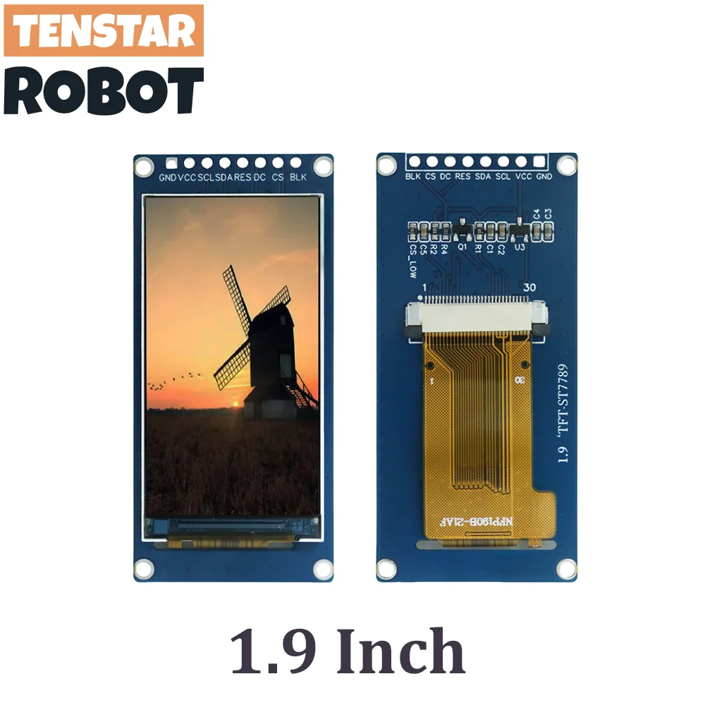 Display Module 1.54 1.69 1.9 Inch All Color Full View HD IPS TFT Screen SPI Interface ST7789 Controller For Arduino