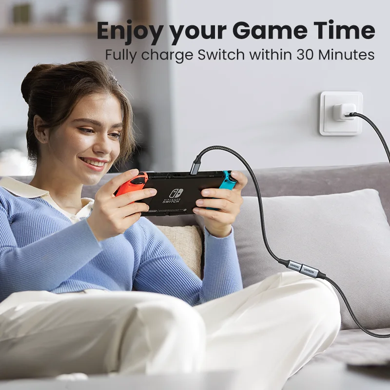 Ugreen-Cable de extensión USB tipo C, extensor USB-C Thunderbolt 3 para Xiaomi Nintendo Switch, USB 3,1