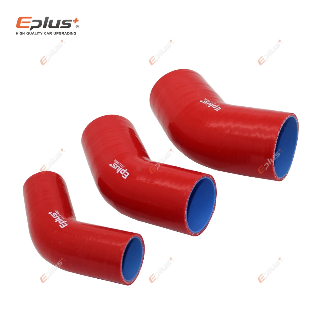 EPLUS Đa Năng Silicone Lửng Ống 45 Độ Kết Nối Ô Tô Intercooler Turbo Lượng Ống Nối Đỏ Nhiều Kích Thước