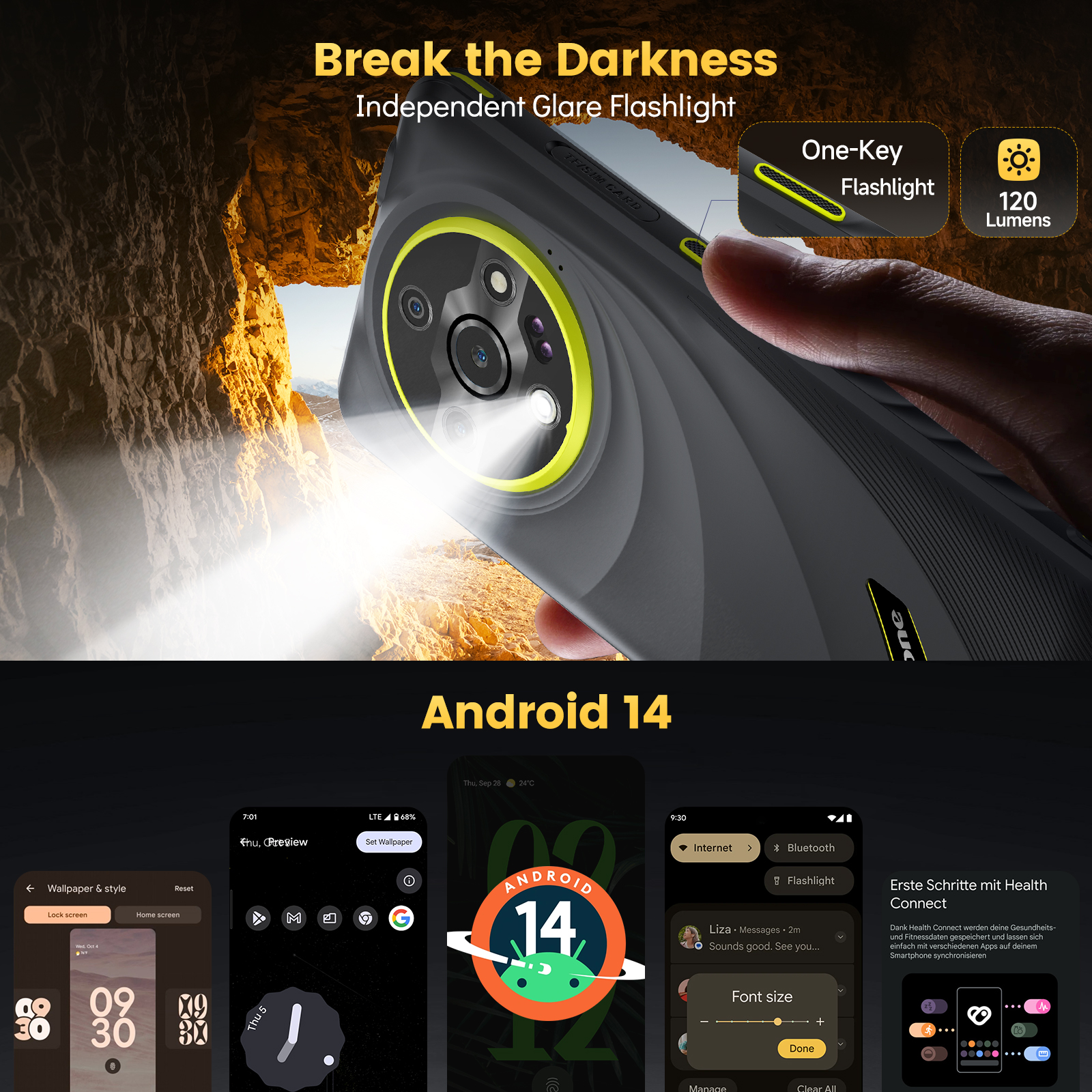 Ulefone Armor X31 4G Rugged Phone Android 14 Smartphone 6.56”12GB RAM 128GB ROM  48MP NFC Night Camera IR Blaster Global version