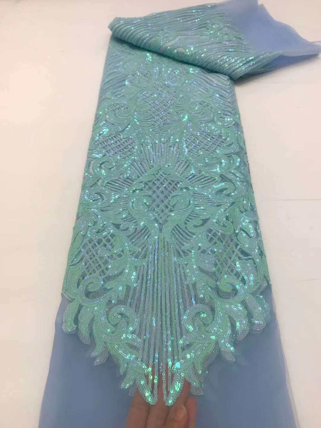 ผ้าลูกไม้ปักเลื่อมตาข่ายผ้าทูลฝรั่งเศสคุณภาพสูง2024สีชมพูสุดหรูผ้าลูกไม้แอฟริกัน5หลาสำหรับชุดเดรสปาร์ตี้แต่งงานไนจีเรีย