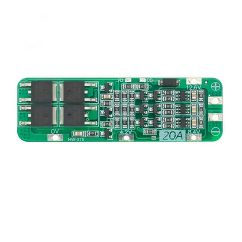 3S 20A Li-ion lithiumbatterij 18650 oplader PCB BMS-beschermingskaart 12,6 V cel 59x20x3,4 mm module