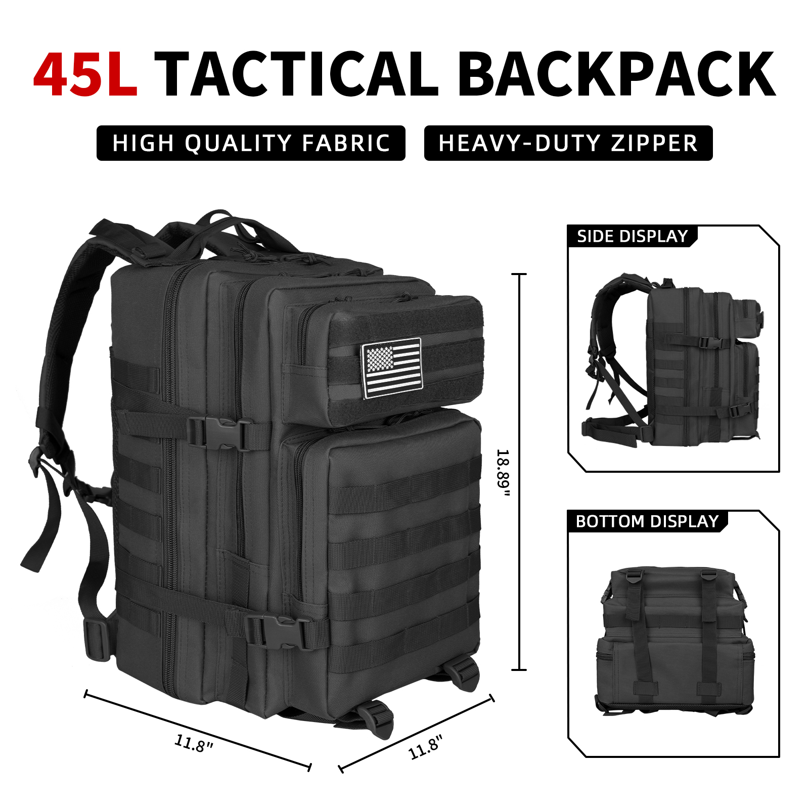 Clearance_30L/45LHiking Hunting Tactical Backpack เหมาะสำหรับการเดินทางและกิจกรรมกลางแจ้ง เช่น รูท แคมป์ปิ้ง ท่องเที่ยว และ