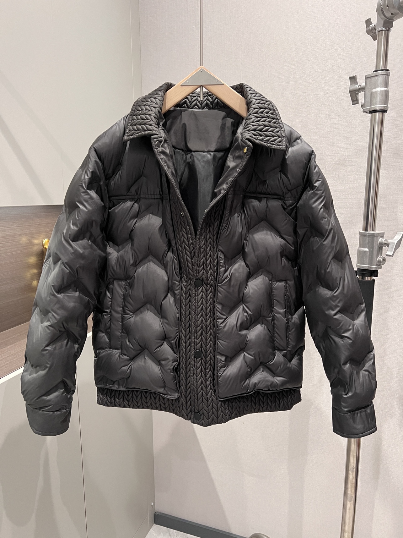 Jaqueta de Inverno Masculina de Aodão com Gola Alta, Estilo Casual com Detalhes em Splicing, Aumentada para Uso Diário, Aju...