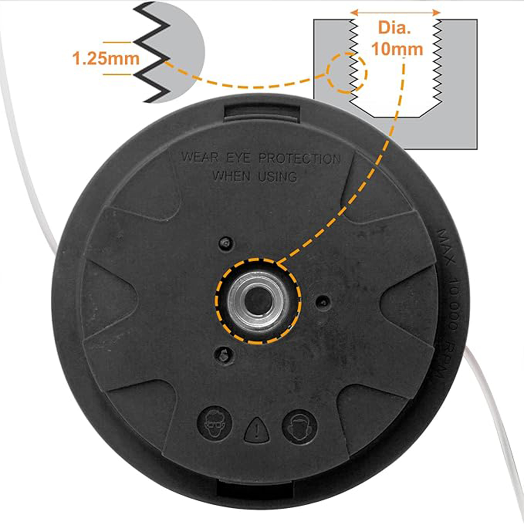 T TOVIA 가솔린 브러시 커터용 일반 가정용 라인 트리머 헤드