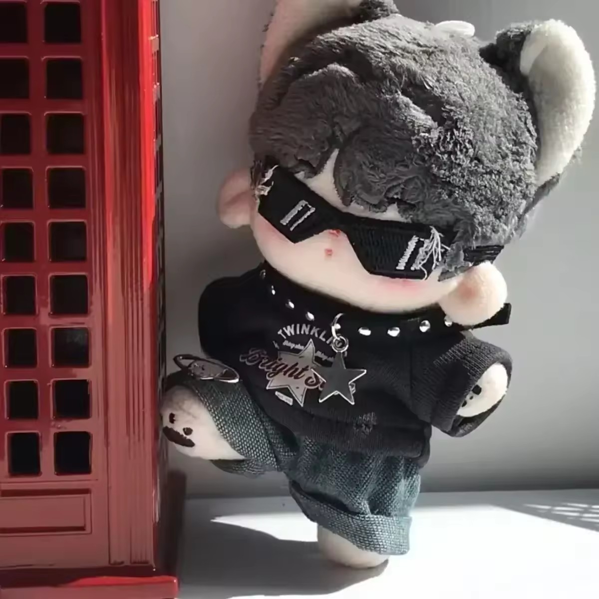 Für Labubu Kleidung Puppe American Hip Hop V1 V2 Puppe Kleidung Zubehör Labubu Kleidung Designer 15-17 cm Puppe Spielzeug