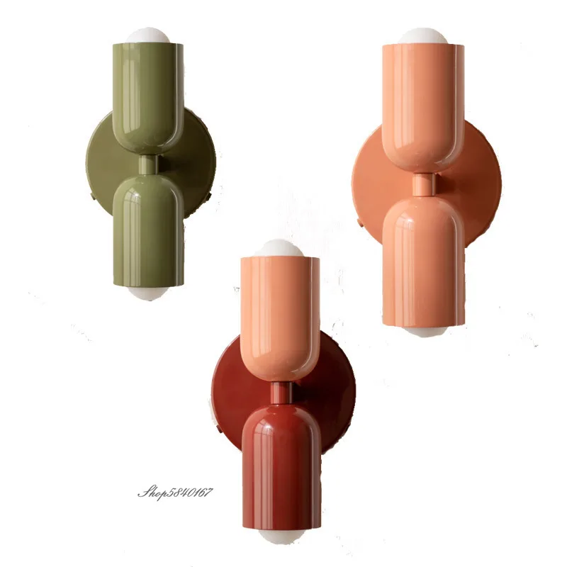 Modern Cream Style Wall Lamp Double Ended Bedroom Bedside Lamp Children's Room Study Art Lights Minimalist Creative Wall Sconce