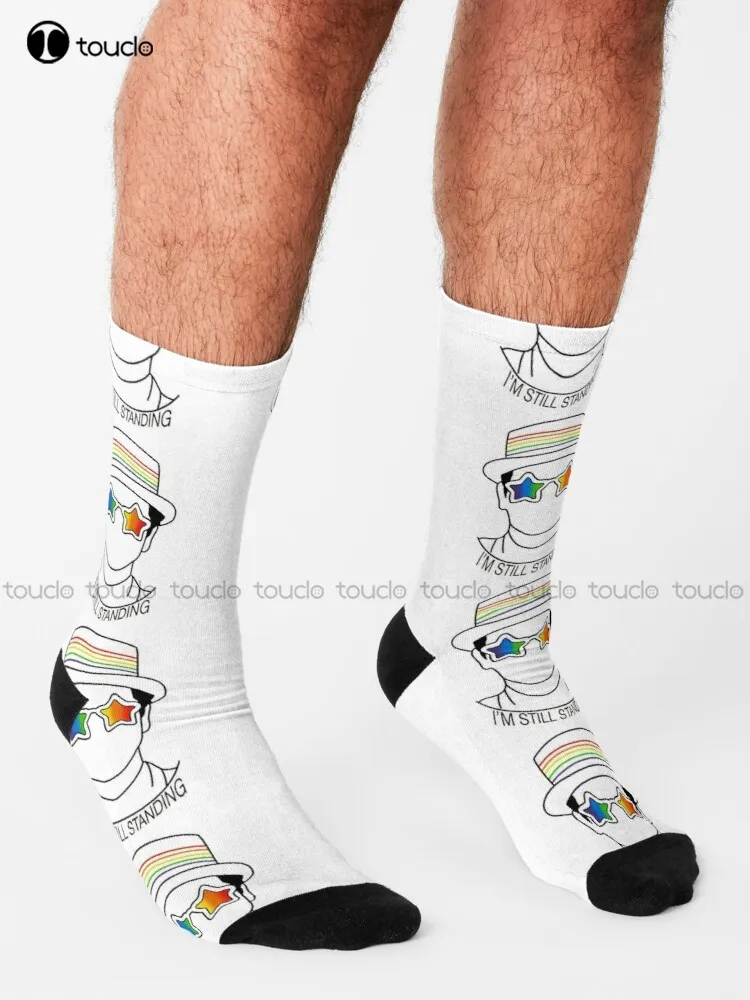 Aku Masih Berdiri Kaus Kaki Oranye Kaus Kaki Dipersonalisasi Kustom Uniseks Dewasa Remaja Remaja Kaus Kaki 360 ° Cetak Digital Hd Hadiah Kualitas Tinggi