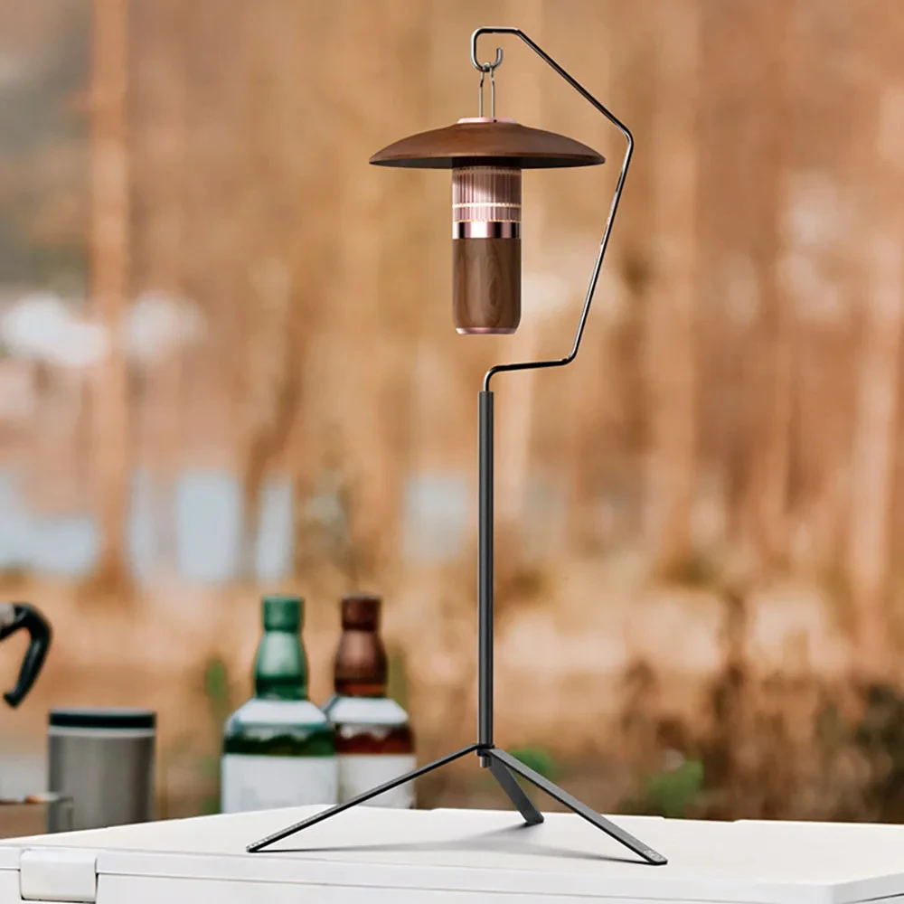 Marco de luz de escritorio, soporte pequeño ligero, trípode para acampar, aleación de aluminio, iluminación de escritorio extraíble, marco de gancho colgante