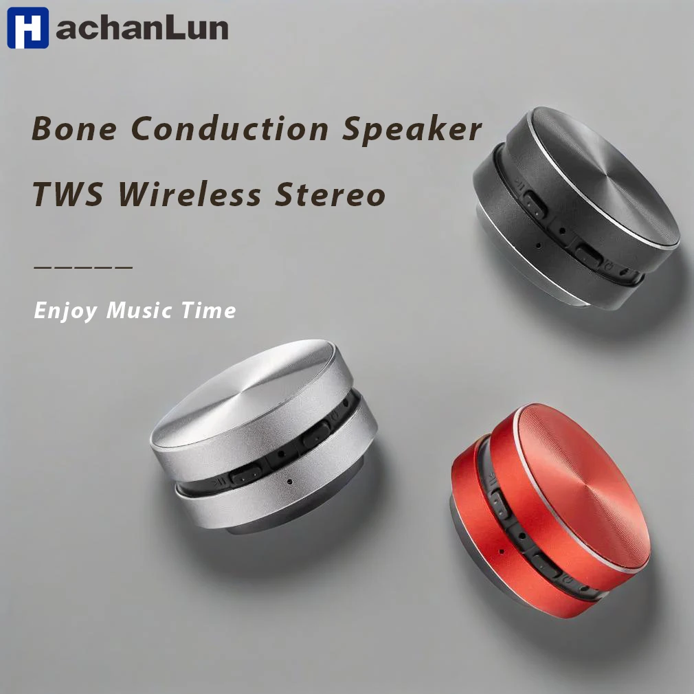 Bluetooth Knochen Leitung Lautsprecher Vibration Stereo Audio Digital TWS Drahtlose Kleinste Lautsprecher Dropshipping Mini Tragbare Metall