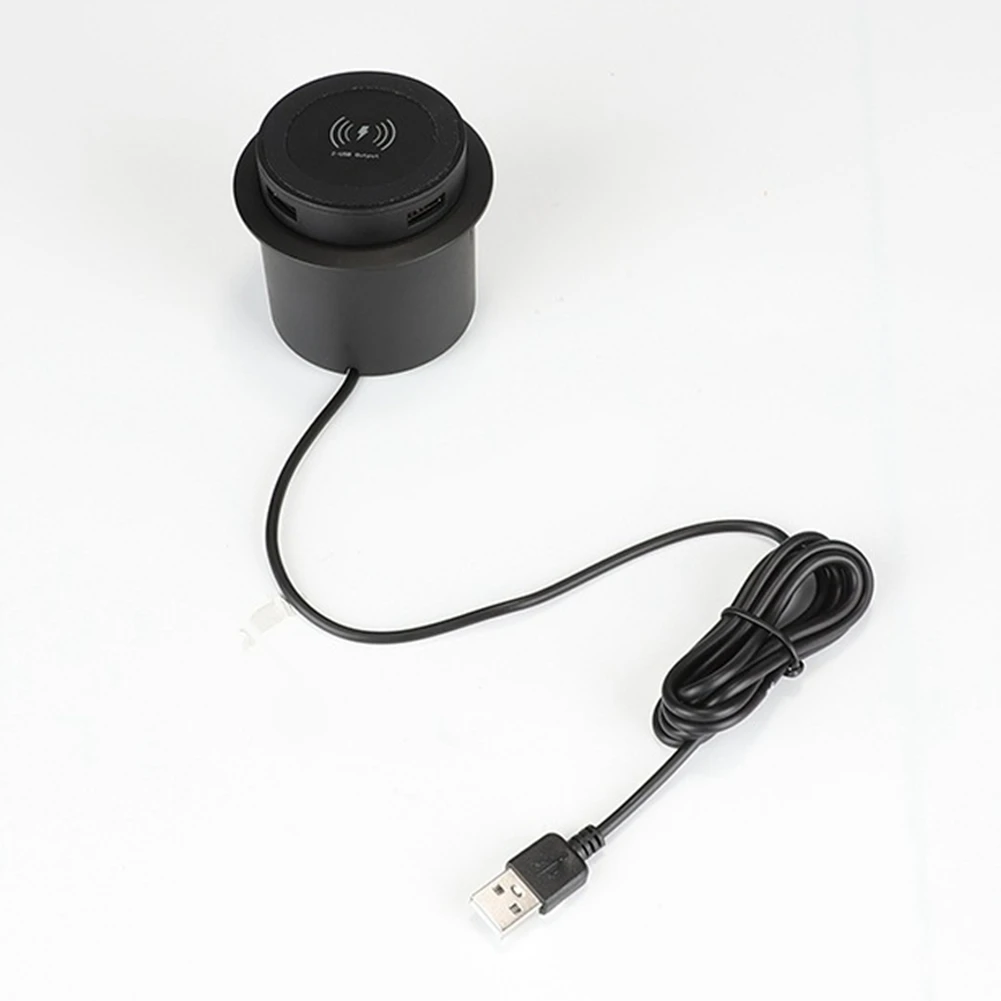 10W snelle draadloze oplader - Up Desktop ingebedde snelle draadloze oplader met USB-poort Universeel voor smartphone