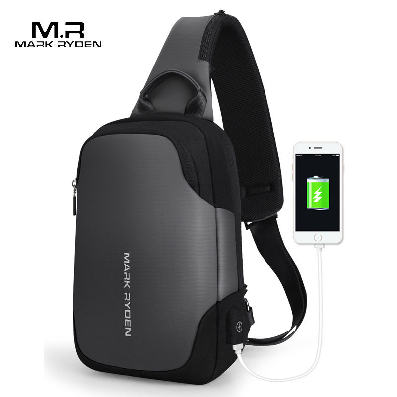 Mark Ryden-Bolso de pecho antirrobo para hombre, bandolera impermeable para Ipad de 9,7 pulgadas, a la moda