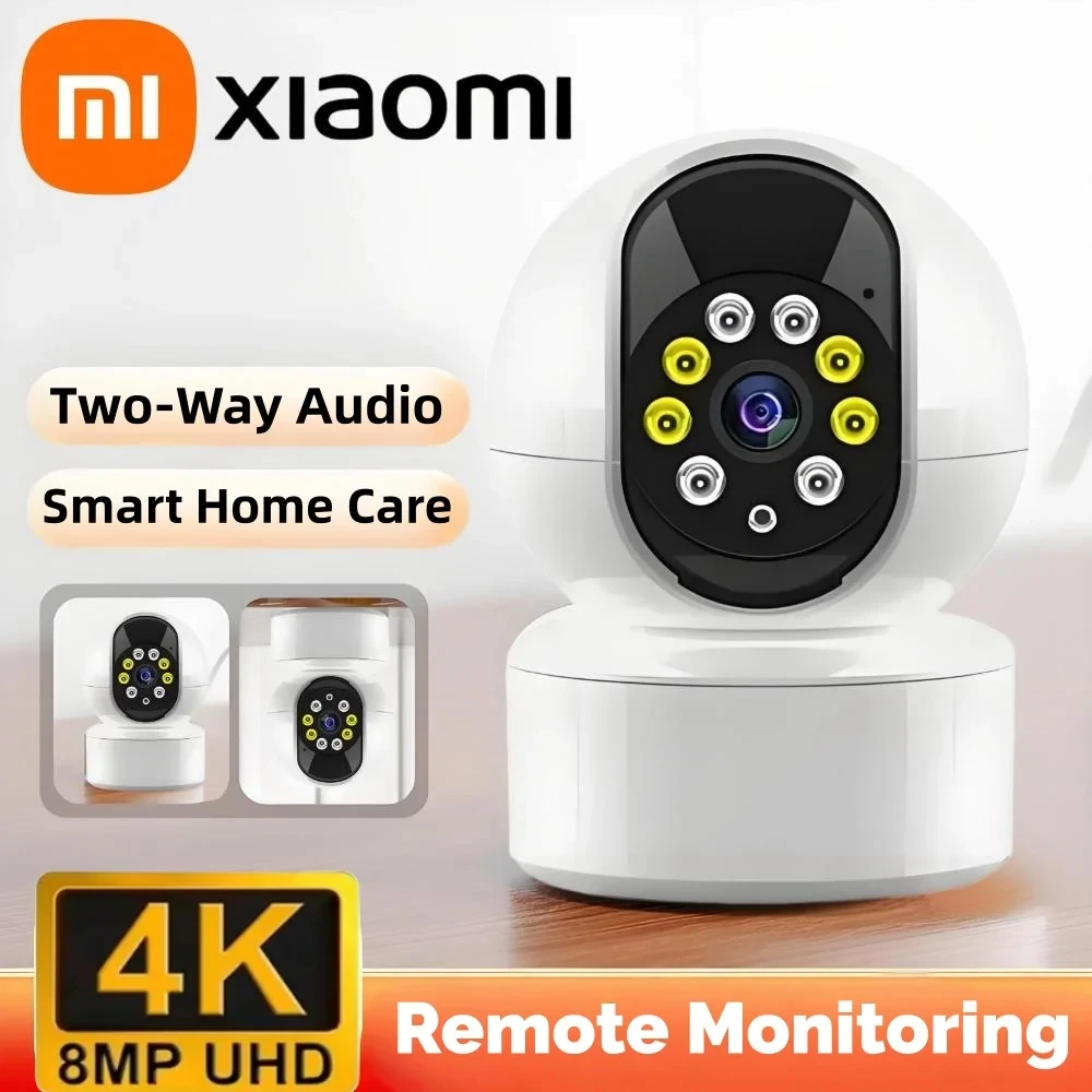 Xiaomi 6k câmera inteligente rotativa wifi controlável vigilância áudio bidirecional rastreamento automático cor monitor de visão noturna câmera interna