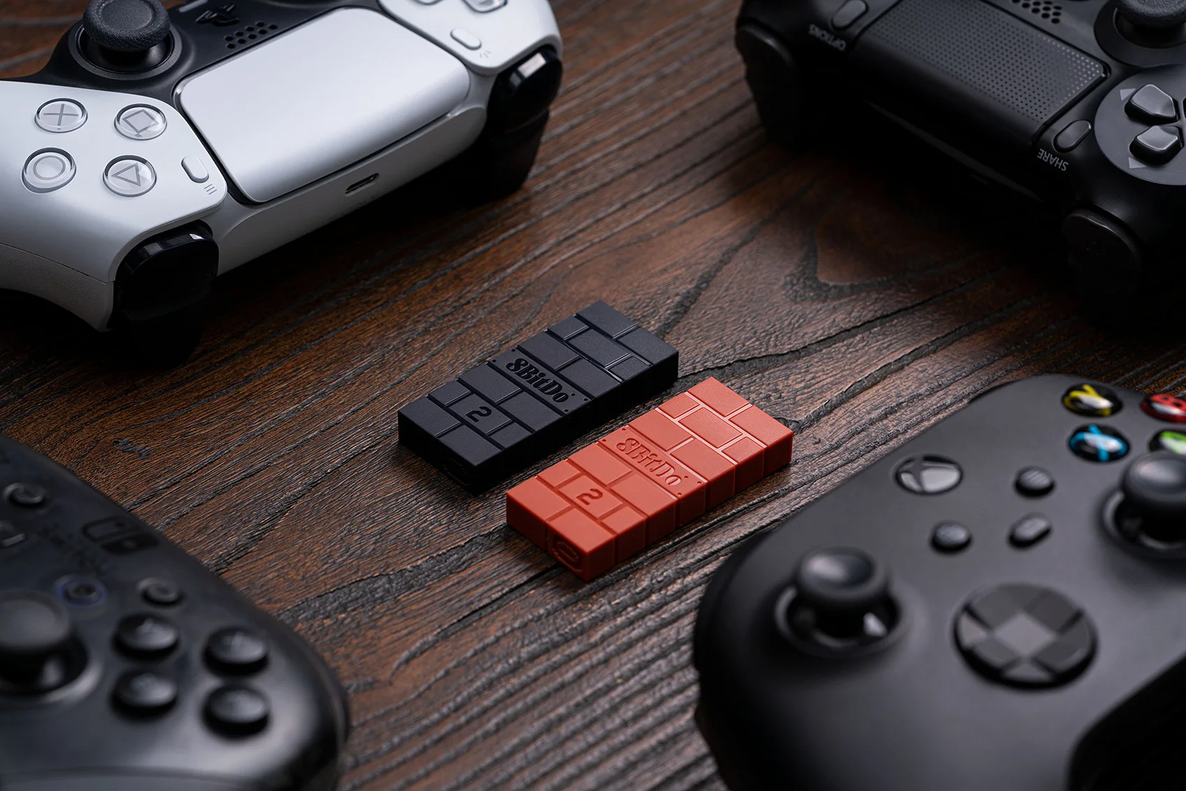 Adattatore Bluetooth wireless USB 8BitDo 2 ricevitori per Nintendo Switch 1, 2 controller PS1 Raspberry Pi Mini PS4 per maniglia PS5