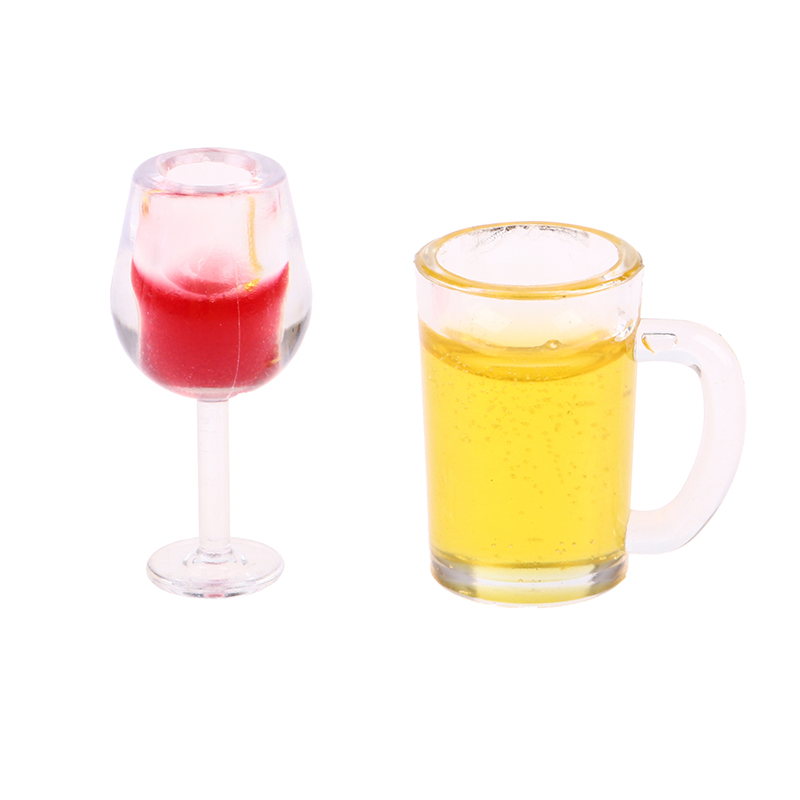5 個 1:12 ドールハウスミニチュアワインカップビールジョッキワインボトルモデル家具家の装飾おもちゃ