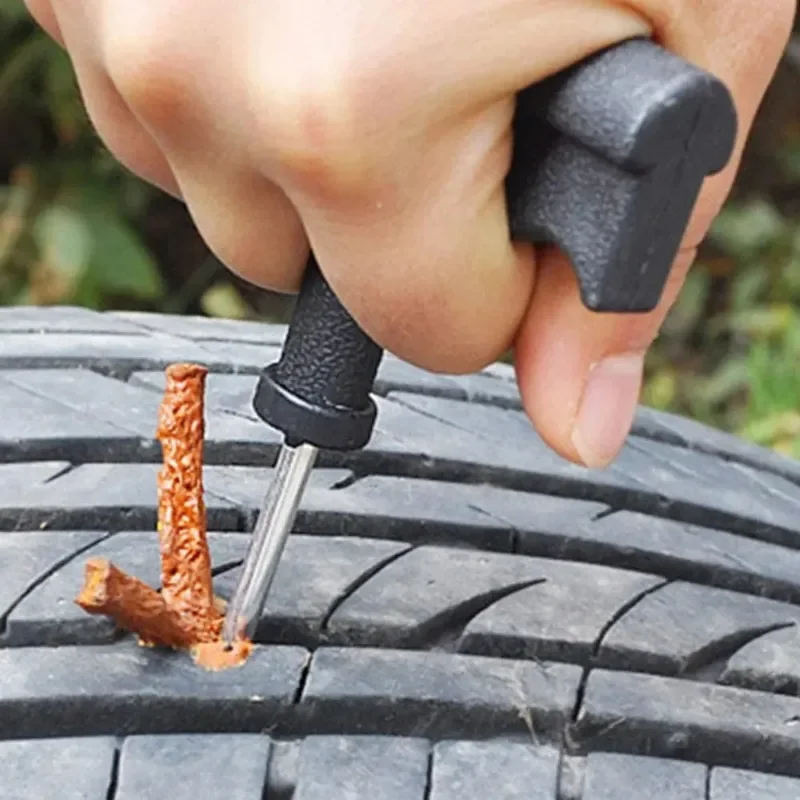 5-50Pc 車のタイヤ修理ツールキット ゴムストリップ付き チューブレスタイヤパンクスタッドプラグ オートバイトラック真空タイヤ修理ツール