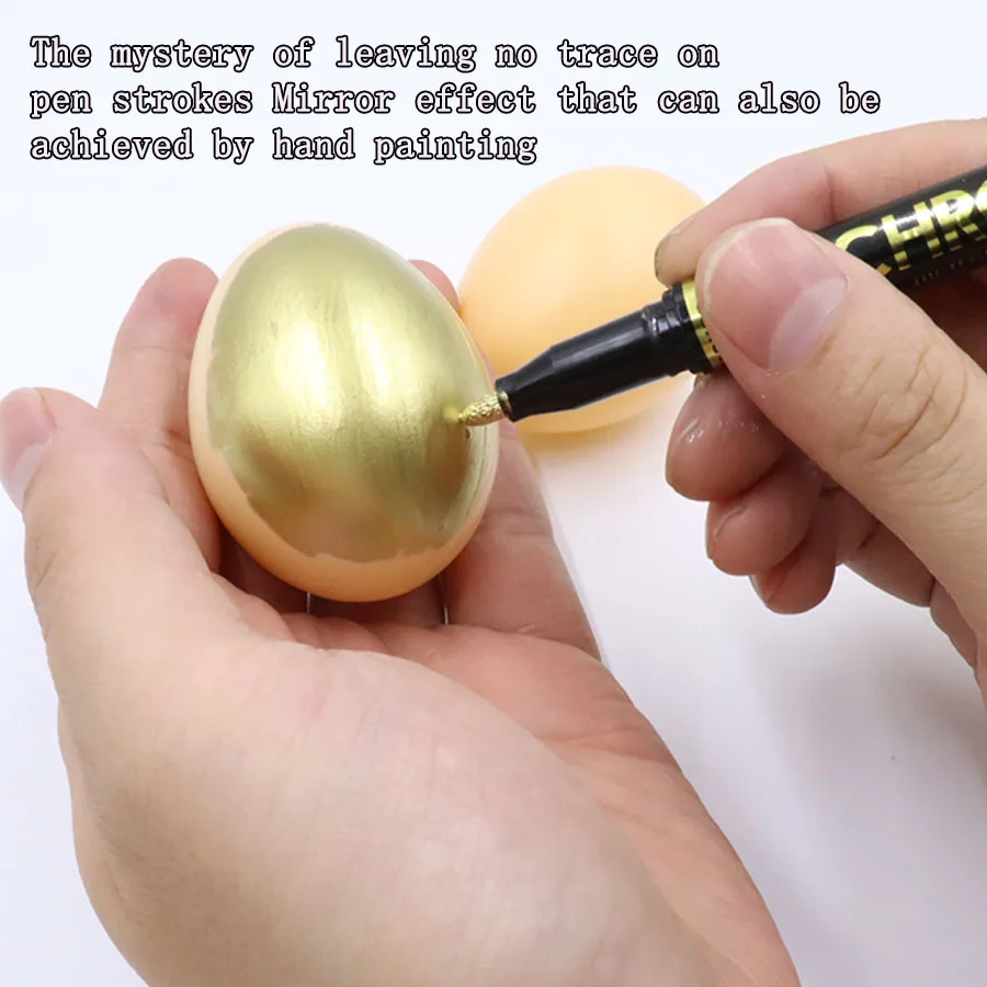 Chrom-Farbmarker, reflektierende Flüssigkeit, Spiegel-Farbstifte, goldene silbrige Tinte, 2 mm Schreibspitze für Modell, Metall, Holz, Kunststoff, Stein