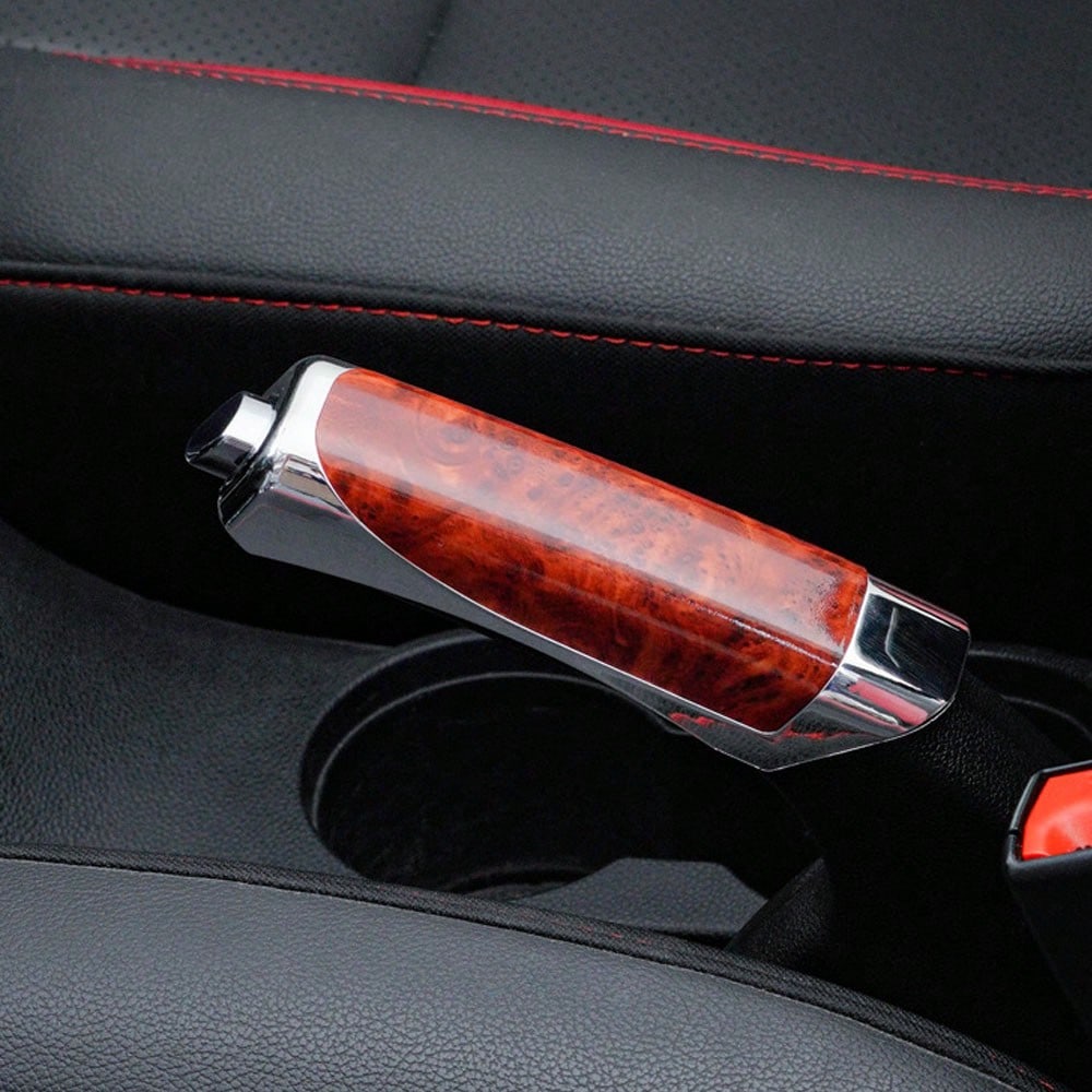 カーボンファイバーカーハンドブレーキカバー,ハンドブレーキデコレーションスリーブ,保護スリーブ,ピーチウッドカラー,1個