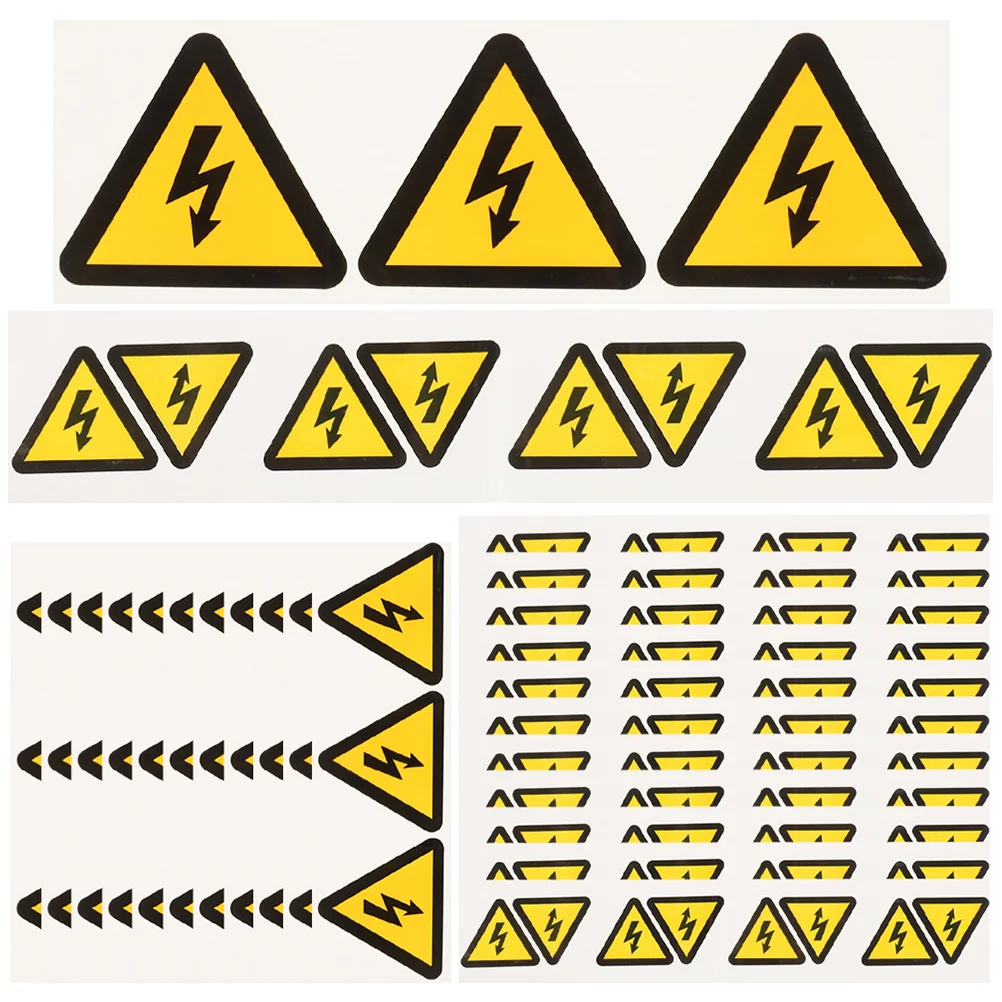 24 Pcs Warning Stickers High Voltage Signs Electric Fence Sign Electrical Panel Labels Hazard Label Roadway Safety Voltage