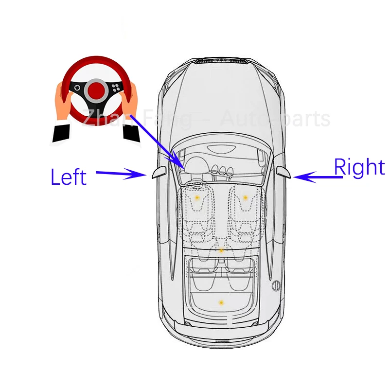 For Tesla Model 3 Model Y Car Rearview Mirror Cover Auto Exterior Accessories ABS Door Side Rear View Mirror Shell Replacement