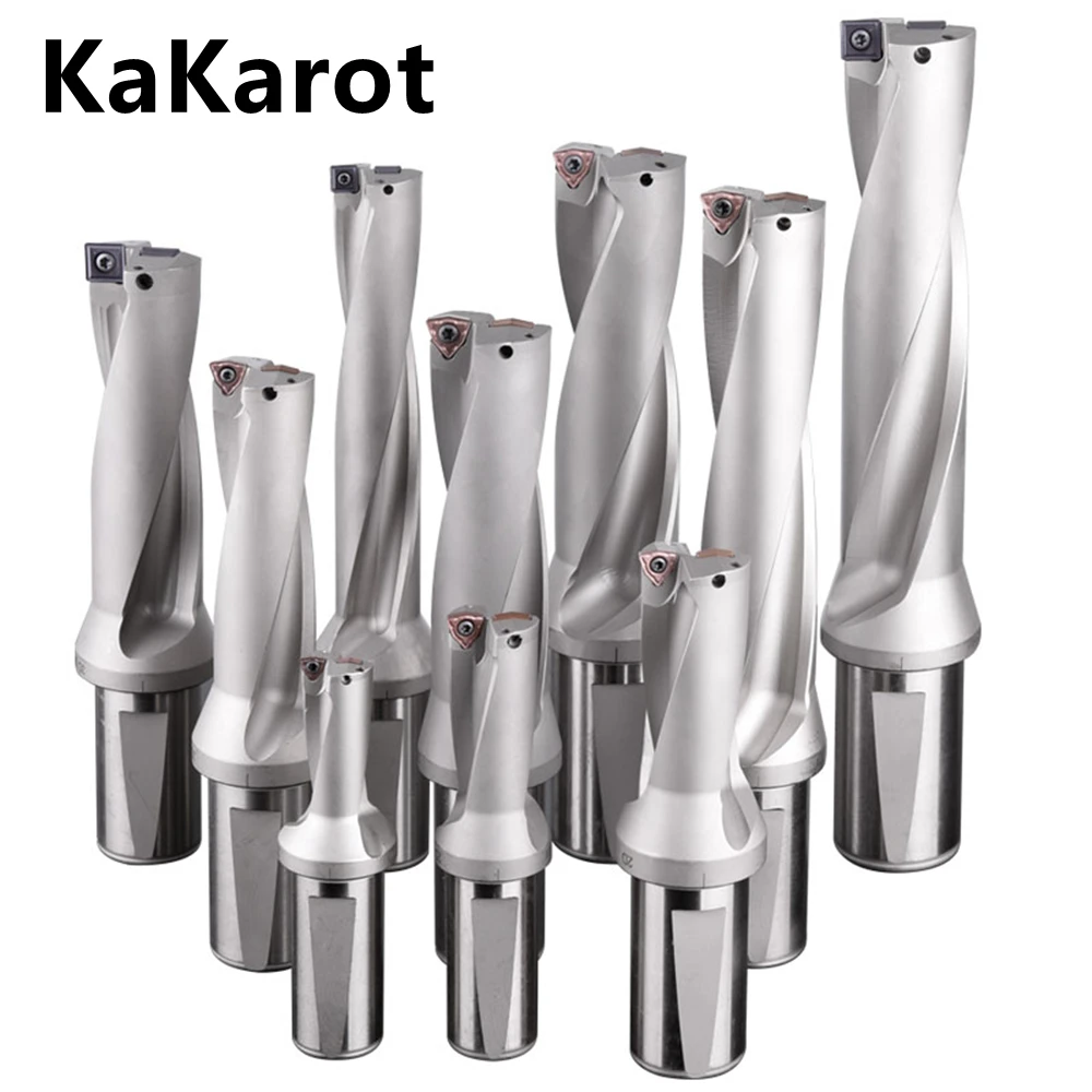 KaKarot WC Series Khoan Cắn Mũi Khoan Kim Loại Cắn Inser Mũi Khoan 13Mm-50Mm Độ Sâu 2D 3D 4D Indexable U Khoan Máy Móc, máy Tiện, CNC