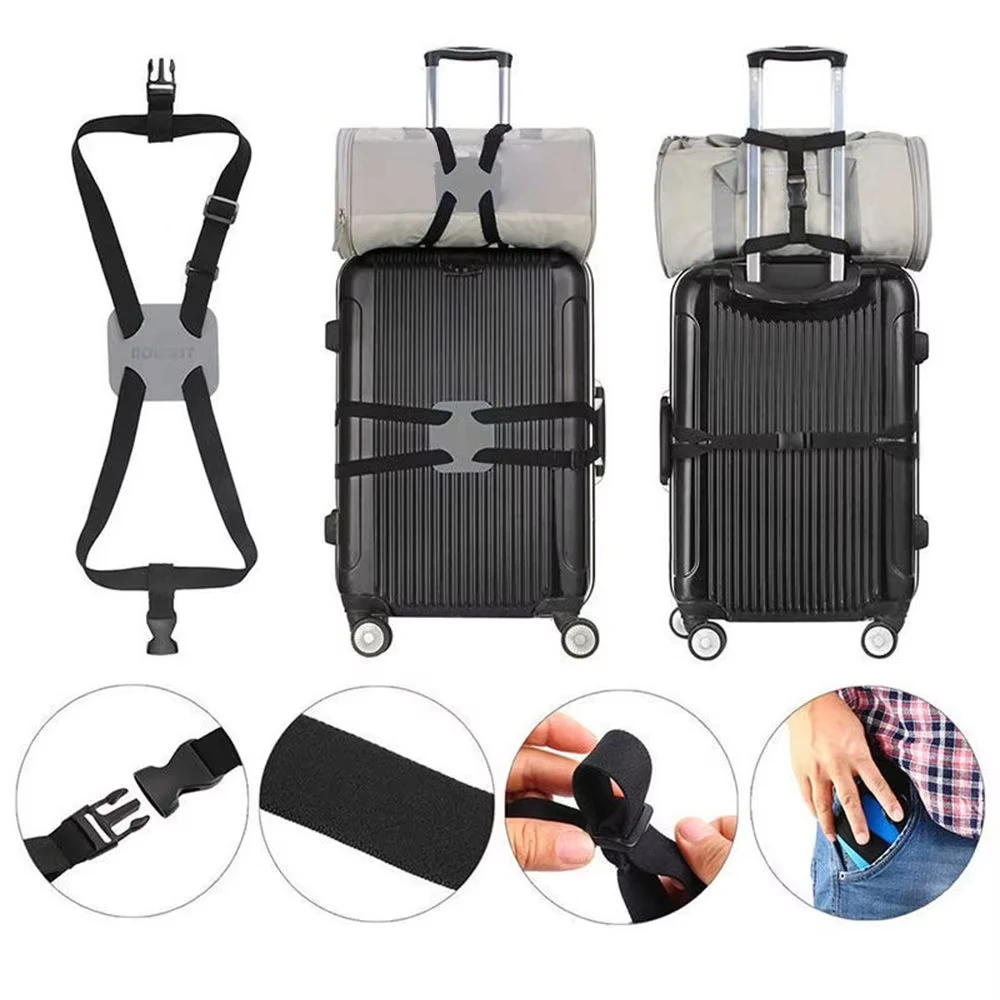 Cinghie per bagagli con altissima elasticità impediscono efficacemente le valigie da scoppio dovuta ai bagagli eccessivi.