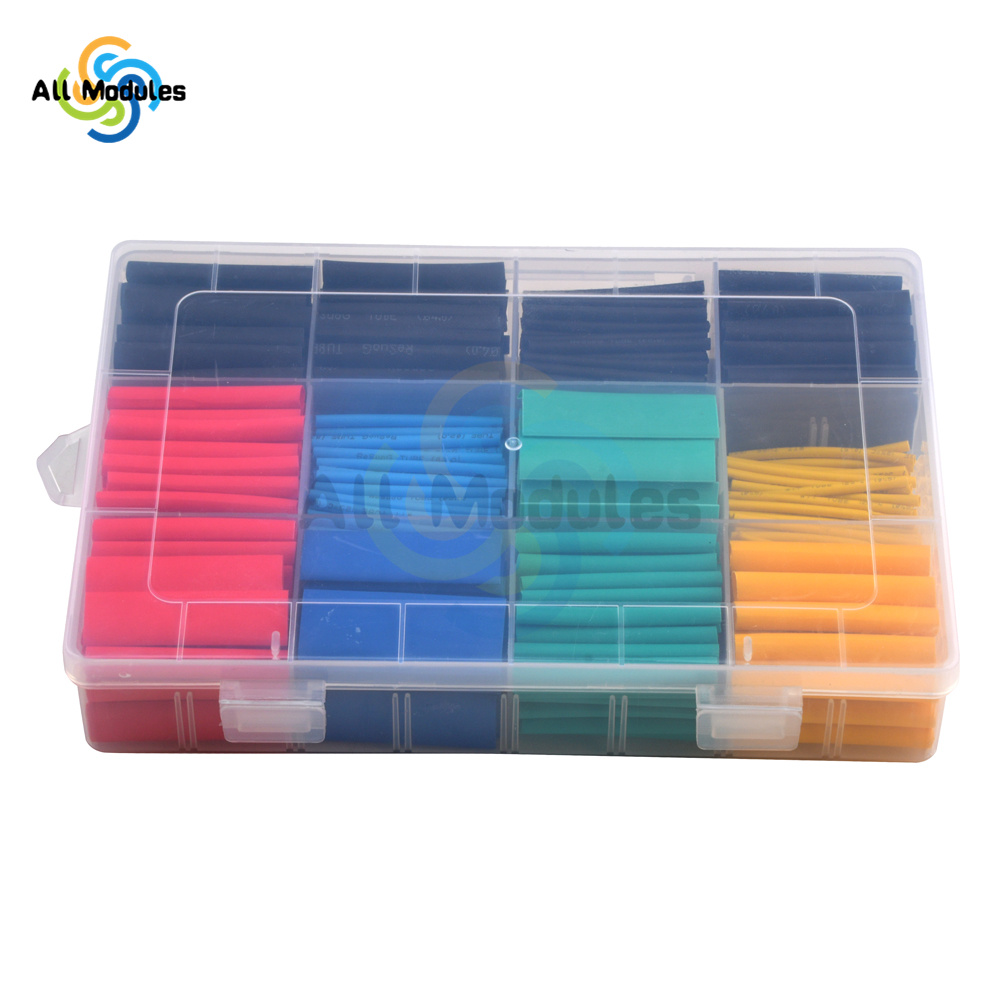 530Pcs Polyolefin Schrumpfen Verschiedene Schrumpf Rohr Draht Kabel Isolierten Schlauch Schläuche Set mit Box