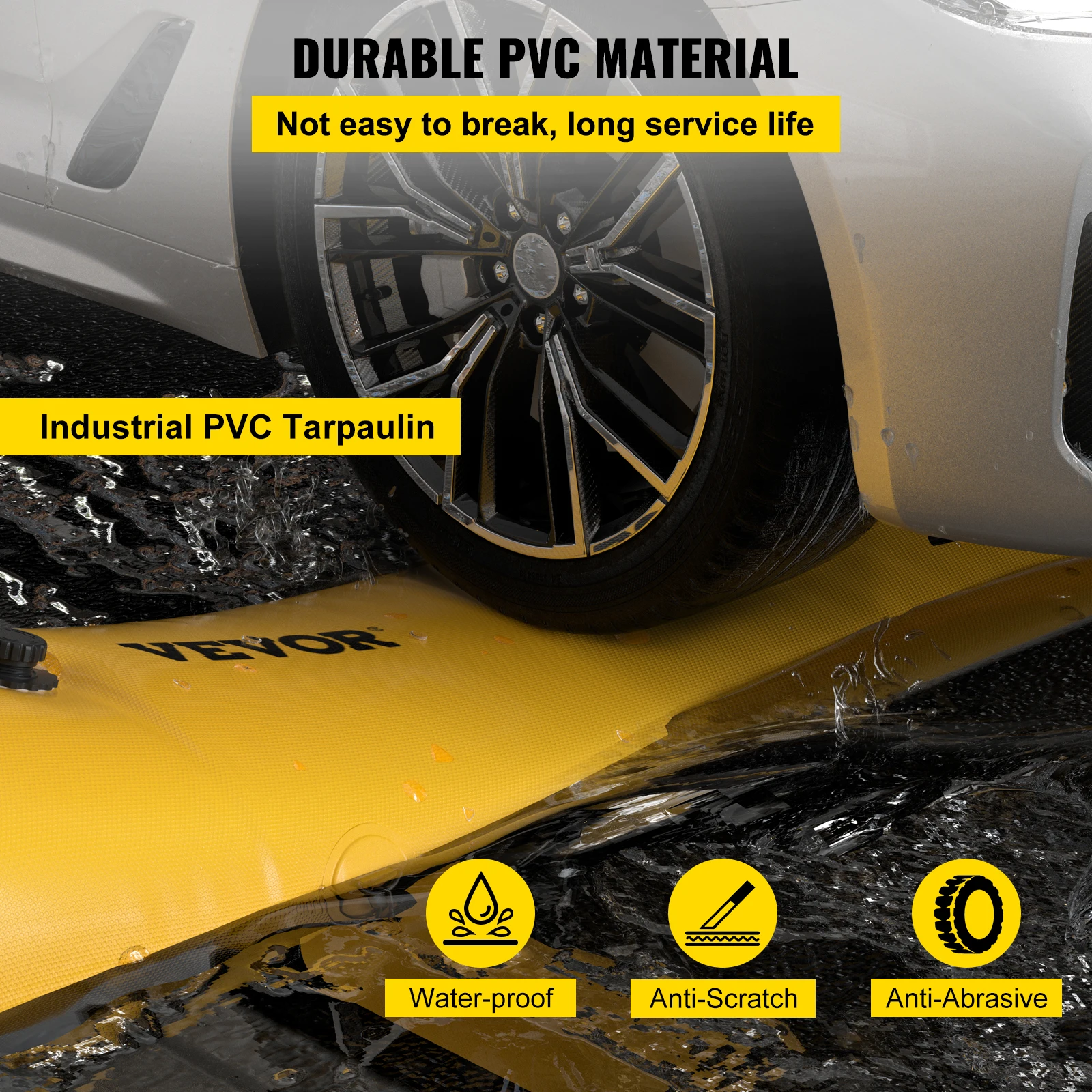 SucceBuy barrière contre les inondations réutilisable PVC eau douce pliable Tubes de dérivation sacs léger Hydro excellente barrière contre les inondations étanche