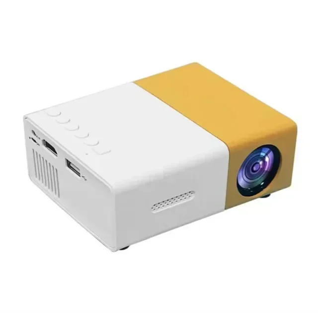 RUSMR New YG300 Mini LED Projector Yg300 Upgraded Version 1000 Lumen 320x240P HDMI-compatible USB Audio Home Media Player