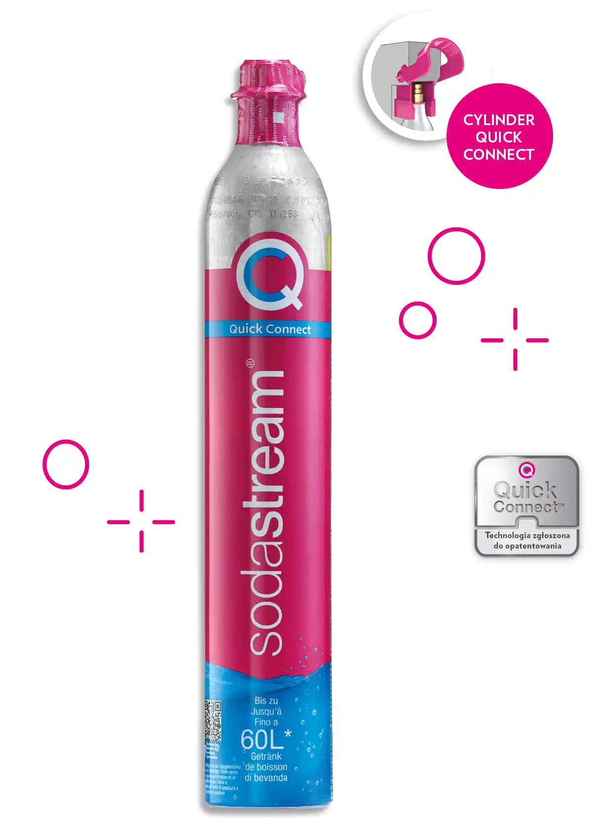 SODASTREAM TERRA SATURATOR NABÓJ BUTELKI 1x 1L FUSE 2x 0,5L LH + 3x Syrop
