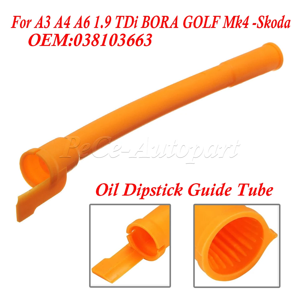 Ajuste para A3 A4 A6 1,9 TDi BORA GOLF Mk4 -Skoda tubo guía de varilla medidora de aceite 038103663   Catéter de varilla de nivel de aceite