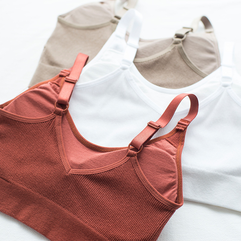Sujetador de tubo para mujer, Top corto sin costuras con espalda para deportes al aire libre, ropa interior, sujetador para mujer, sujetador de algodón para mujer, Tops, sujetador